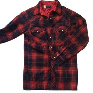 Vintage Wrangler Wool Blend Flannel Red Jacket